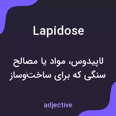 معنی lapidose به فارسی معنی lapidose به فارسی