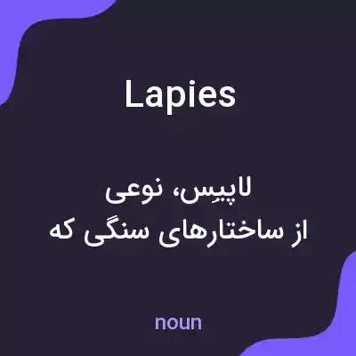 معنی lapies به فارسی معنی lapies به فارسی
