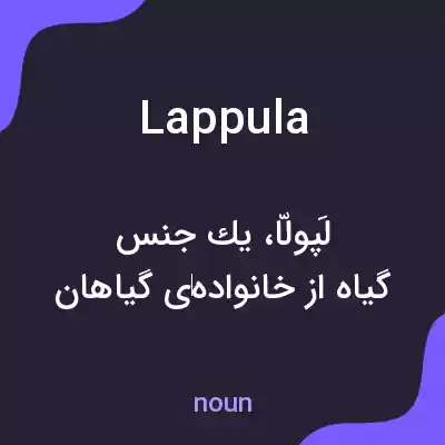 معنی lappula به فارسی معنی lappula به فارسی