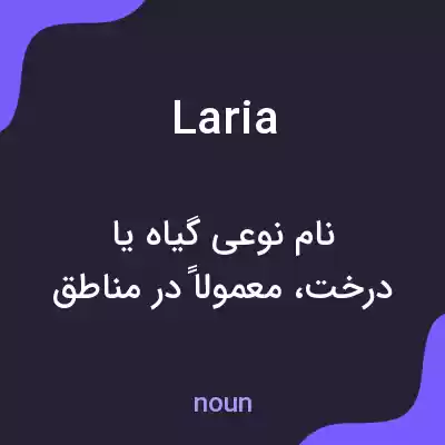 معنی laria به فارسی معنی laria به فارسی