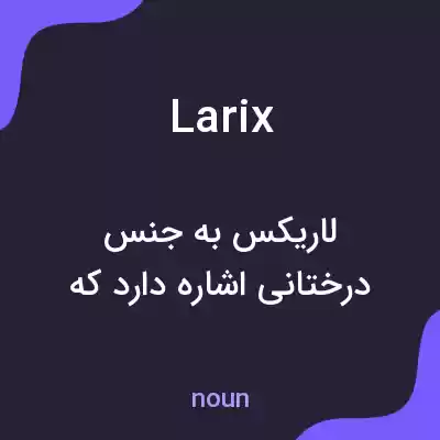 معنی larix به فارسی معنی larix به فارسی