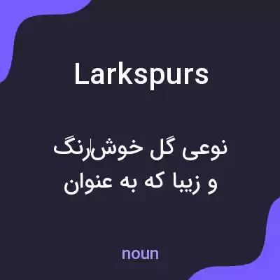 معنی larkspurs به فارسی معنی larkspurs به فارسی