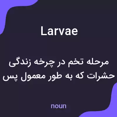 معنی larvae به فارسی معنی larvae به فارسی