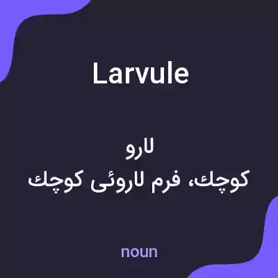 معنی larvule به فارسی معنی larvule به فارسی