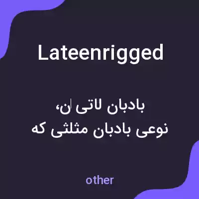 معنی lateenrigged به فارسی معنی lateenrigged به فارسی