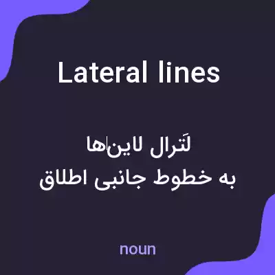 معنی lateral lines به فارسی معنی lateral lines به فارسی