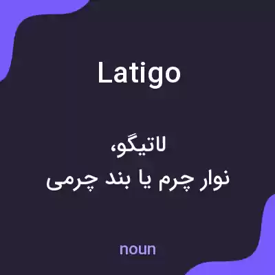 معنی latigo به فارسی معنی latigo به فارسی