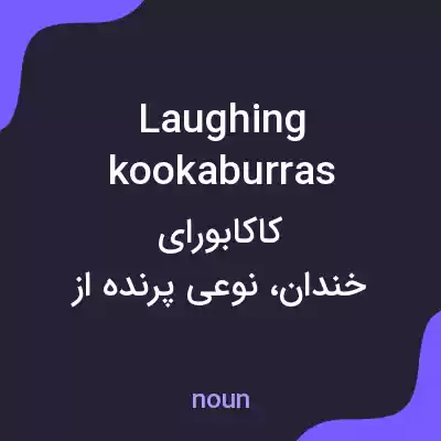 معنی laughing kookaburras به فارسی معنی laughing kookaburras به فارسی