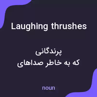 معنی laughing thrushes به فارسی معنی laughing thrushes به فارسی