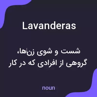معنی lavanderas به فارسی معنی lavanderas به فارسی