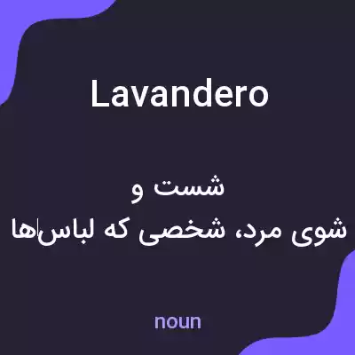معنی lavandero به فارسی معنی lavandero به فارسی