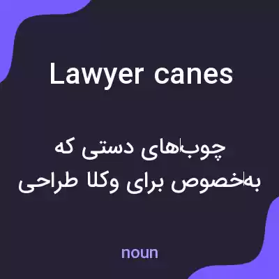معنی lawyer canes به فارسی