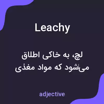 معنی leachy به فارسی معنی leachy به فارسی