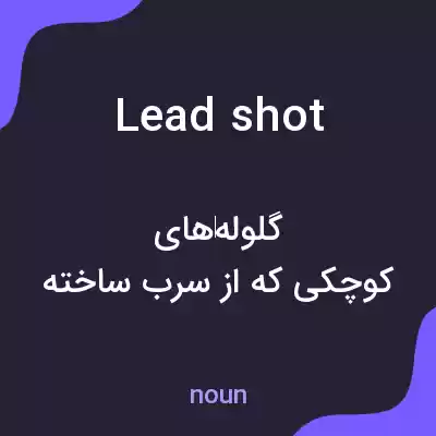 معنی lead shot به فارسی معنی lead shot به فارسی