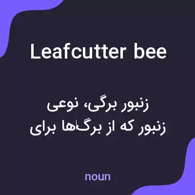 معنی leafcutter bee به فارسی معنی leafcutter bee به فارسی