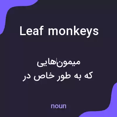 معنی leaf monkeys به فارسی معنی leaf monkeys به فارسی