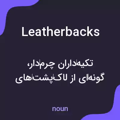 معنی leatherbacks به فارسی معنی leatherbacks به فارسی