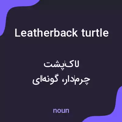 معنی leatherback turtle به فارسی معنی leatherback turtle به فارسی