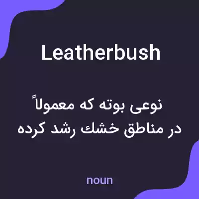معنی leatherbush به فارسی معنی leatherbush به فارسی