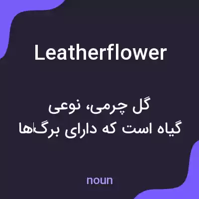 معنی leatherflower به فارسی معنی leatherflower به فارسی