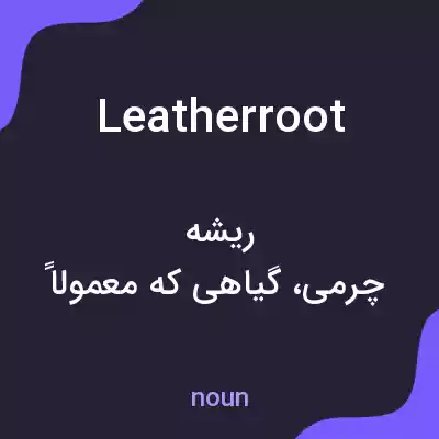 معنی leatherroot به فارسی معنی leatherroot به فارسی