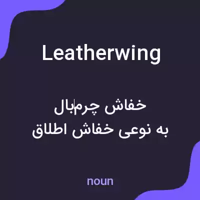 معنی leatherwing به فارسی معنی leatherwing به فارسی