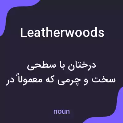 معنی leatherwoods به فارسی معنی leatherwoods به فارسی