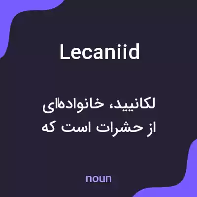 معنی lecaniid به فارسی معنی lecaniid به فارسی