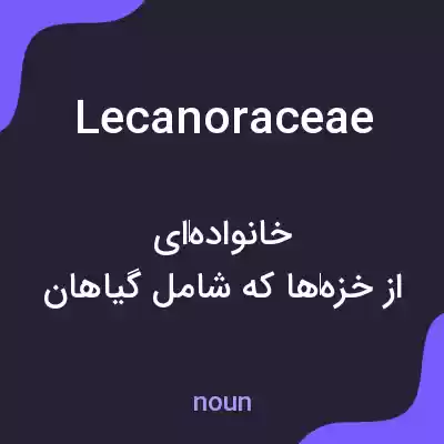 معنی lecanoraceae به فارسی معنی lecanoraceae به فارسی