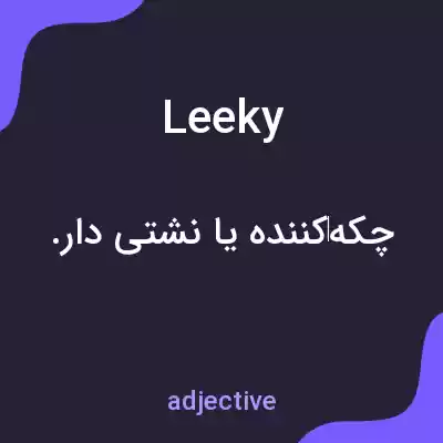 معنی leeky به فارسی معنی leeky به فارسی