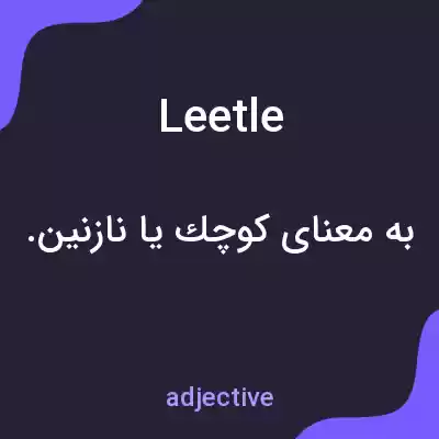 معنی leetle به فارسی معنی leetle به فارسی