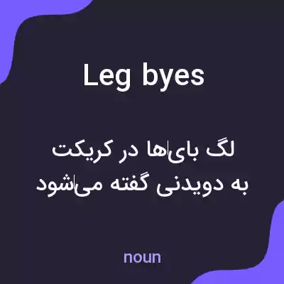 معنی leg byes به فارسی معنی leg byes به فارسی