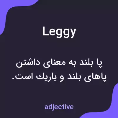 معنی leggy به فارسی معنی leggy به فارسی