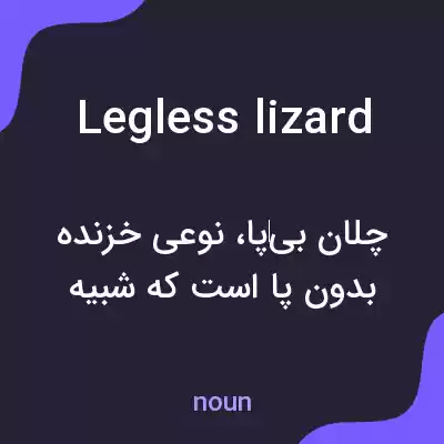معنی legless lizard به فارسی معنی legless lizard به فارسی