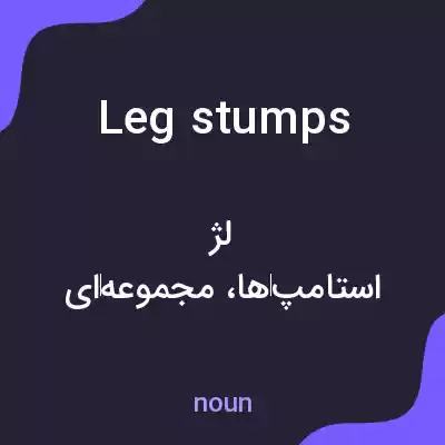 معنی leg stumps به فارسی معنی leg stumps به فارسی