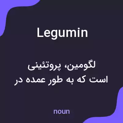 معنی legumin به فارسی معنی legumin به فارسی