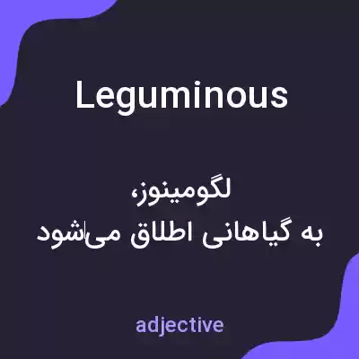 معنی leguminous به فارسی معنی leguminous به فارسی