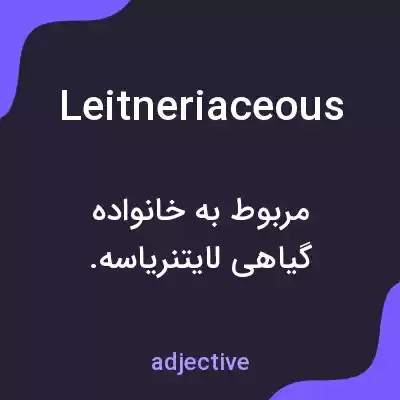 معنی leitneriaceous به فارسی معنی leitneriaceous به فارسی