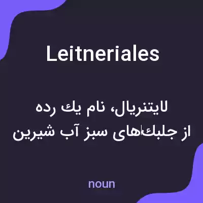 معنی leitneriales به فارسی معنی leitneriales به فارسی