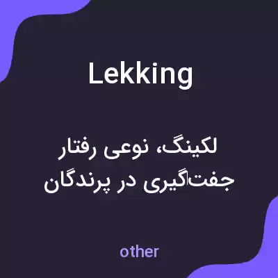 معنی lekking به فارسی معنی lekking به فارسی