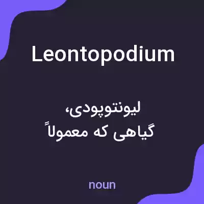 معنی leontopodium به فارسی معنی leontopodium به فارسی