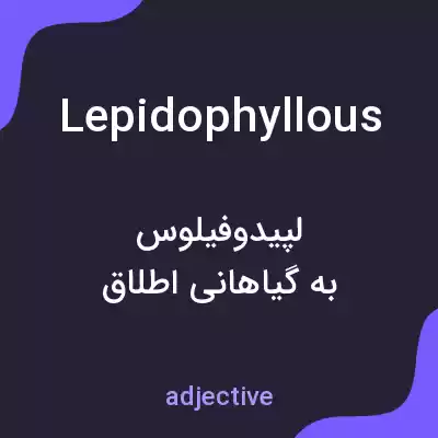 معنی lepidophyllous به فارسی معنی lepidophyllous به فارسی