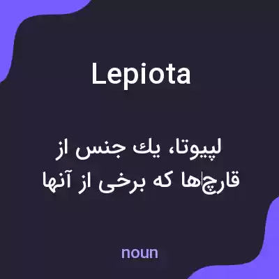معنی lepiota به فارسی معنی lepiota به فارسی