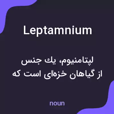 معنی leptamnium به فارسی معنی leptamnium به فارسی