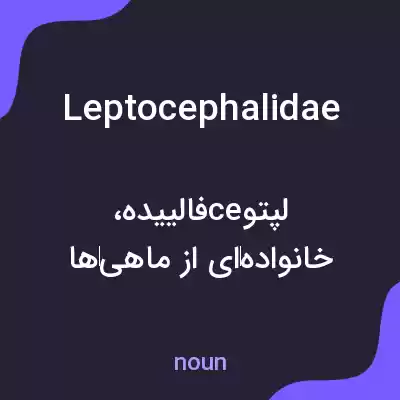 معنی leptocephalidae به فارسی معنی leptocephalidae به فارسی