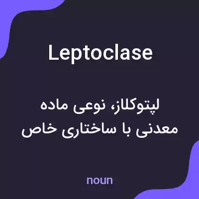 معنی leptoclase به فارسی معنی leptoclase به فارسی
