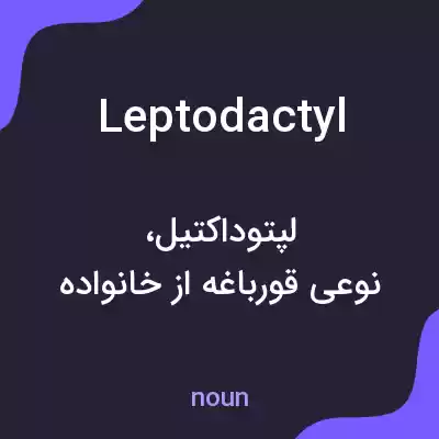 معنی leptodactyl به فارسی معنی leptodactyl به فارسی