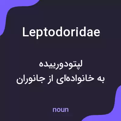 معنی leptodoridae به فارسی معنی leptodoridae به فارسی