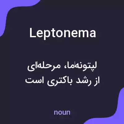 معنی leptonema به فارسی معنی leptonema به فارسی