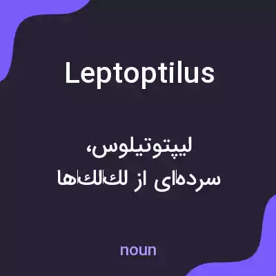 معنی leptoptilus به فارسی معنی leptoptilus به فارسی